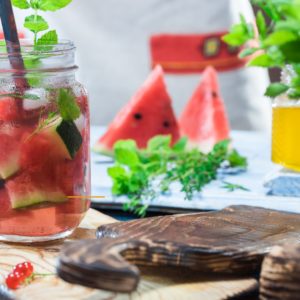 watermelon-and-mint infused water wilcowellness